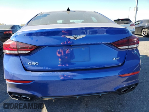 2020 Genesis G80 Sport with VIN KMTFN4JB0LU329802, listed as a Copart auction lot 87034094 with 35,562 mi miles and Salvage title. Bid and sale history available at DreamBid. Image 6.