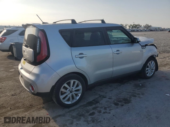 2018 Kia Soul + with VIN KNDJP3A50J7560864, listed as a Copart auction lot 53002155 with 43,968 mi miles and Salvage Title. Bid and sale history available at carsss.com. Image 3.