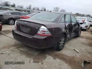 2009 Ford Taurus SEL with VIN 1FAHP24W19G104421, listed as a Copart auction lot 82301983 with 256,008 mi miles and Salvage Title. Bid and sale history available at carsss.com. Image 3.