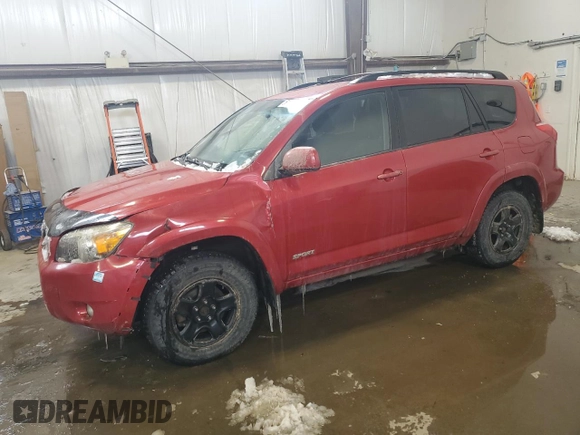 2006 Toyota RAV4 Sport with VIN JTMBK32V266000181, listed as a Copart auction lot 51006215 with 282,799 mi miles and Salvage Title. Bid and sale history available at carsss.com. Image 1.