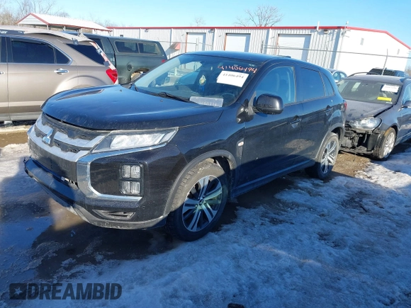 2020 Mitsubishi Outlander Sport ES 2.0 with VIN JA4AR3AU2LU013109, listed as a IAAI auction lot 41406494 with 160,936 mi miles. Bid and sale history available at carsss.com. Image 2.