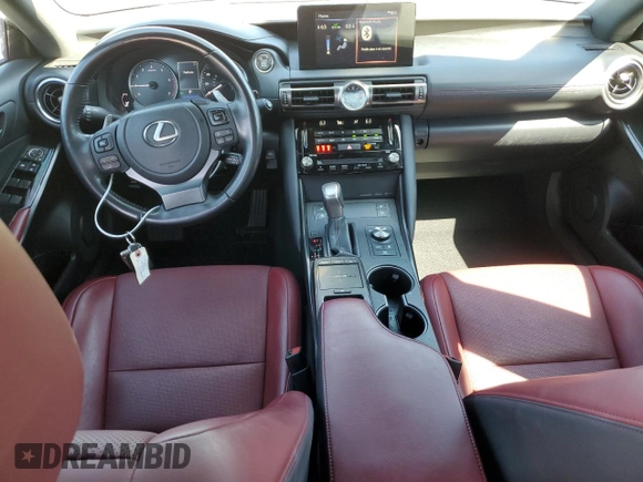 2021 Lexus IS with VIN JTHCA1D22M5114522, listed as a Copart auction lot 50069565 with 44,473 mi miles and Salvage Title. Bid and sale history available at carsss.com. Image 8.