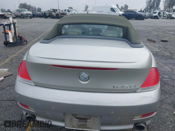 2005 BMW 6 Series 645Ci with VIN WBAEK73495B324371, listed as a IAAI auction lot 41496290 with 109,251 mi miles. Bid and sale history available at carsss.com. Image 16.