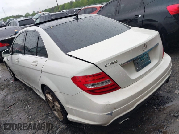 2012 Mercedes-Benz C-Class C 300 Sport with VIN WDDGF8BB0CR230458, listed as a IAAI auction lot 41970081 with 149,403 mi miles. Bid and sale history available at carsss.com. Image 3.