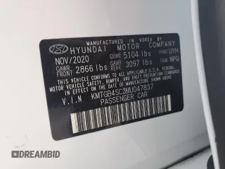 2021 Genesis G80 2.5T with VIN KMTGB4SC3MU047837, listed as a Copart auction lot 85283244 with 52,992 mi miles and Salvage Title. Bid and sale history available at DreamBid. Image 12.