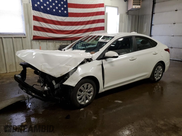 2021 Hyundai Accent SE with VIN 3KPC24A64ME130149, listed as a Copart auction lot 39849174 with 54,493 mi miles. Bid and sale history available at carsss.com. Image 1.