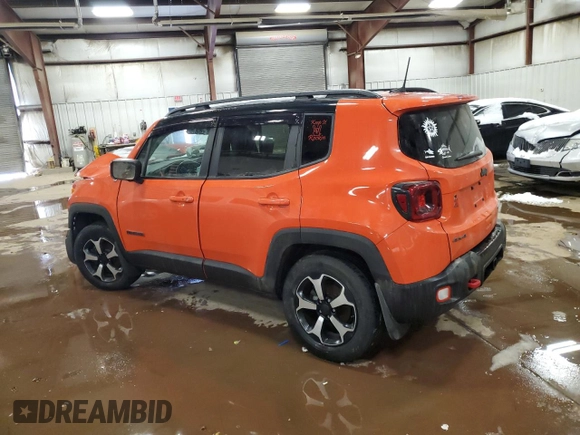2021 Jeep Renegade Trailhawk with VIN ZACNJDC10MPM39680, listed as a Copart auction lot 44353225 with 48,367 mi miles and Non repairable. Bid and sale history available at DreamBid. Image 2.