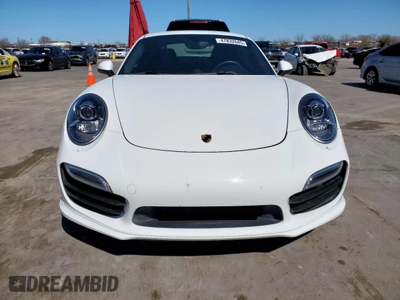 2014 Porsche 911 Turbo S with VIN WP0AD2A90ES167827, listed as a Copart auction lot 47832645 with 15,491 mi miles and Non Repairable. Bid and sale history available at DreamBid. Image 5.