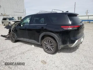 2023 Nissan Pathfinder SL with VIN 5N1DR3CD6PC230945, listed as a Copart auction lot 48570295 with 27,680 mi miles and Salvage title. Bid and sale history available at DreamBid. Image 2.