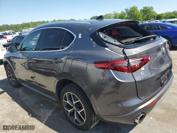 2020 Alfa Romeo Stelvio Ti with VIN ZASPAKBN8L7C91852, listed as a Copart auction lot 52318184 with 31,324 mi miles and Salvage Title. Bid and sale history available at carsss.com. Image 2.