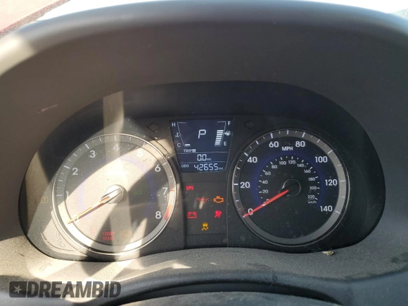 2013 Hyundai Accent SE with VIN KMHCU5AE0DU121047, listed as a Copart auction lot 52648035 with 42,655 mi miles and Salvage Title. Bid and sale history available at carsss.com. Image 9.