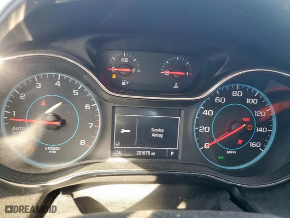 2016 Chevrolet Cruze LT with VIN 1G1BE5SM4G7261665, listed as a Copart auction lot 50154165 with 201,675 mi miles and Clean Title. Bid and sale history available at carsss.com. Image 9.