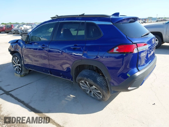 2022 Toyota Corolla Cross XLE with VIN 7MUDAAAG8NV027585, listed as a IAAI auction lot 41781177 with 36,841 mi miles and . Bid and sale history available at DreamBid. Image 3.