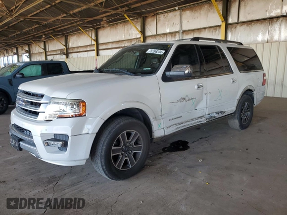 2016 Ford Expedition EL Platinum with VIN 1FMJK1LT8GEF20479, listed as a Copart auction lot 76396204 with 107,007 mi miles and Salvage Title. Bid and sale history available at carsss.com. Image 1.