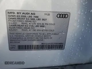 2023 Audi e-tron Premium Plus z VIN WA1LAAGE2PB016954, wystawiony jako Copart lot #87949115 z przebiegiem 31 575 mil mil oraz Szkoda całkowita • Salvage title. Historia ofert i sprzedaży dostępna na DreamBid. Obrazek 13.