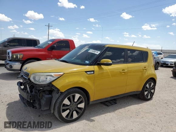 2014 Kia Soul + with VIN KNDJX3A52E7028473, listed as a Copart auction lot 61530074 with 143,328 mi miles and Salvage Title. Bid and sale history available at DreamBid. Image 1.