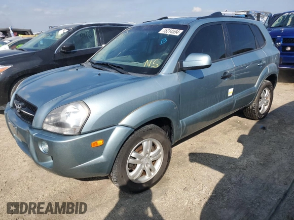 2006 Hyundai Tucson GLS with VIN KM8JN12D76U329514, listed as a Copart auction lot 75214554 with 62,605 mi miles and Non Repairable. Bid and sale history available at carsss.com. Image 1.