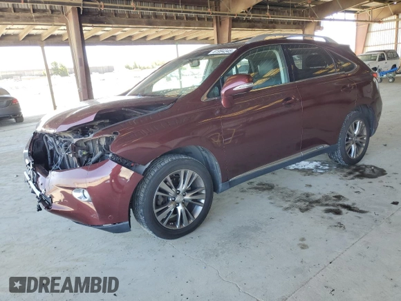 2013 Lexus RX 450h with VIN JTJBC1BA4D2064397, listed as a Copart auction lot 61994345 with 124,106 mi miles and Salvage title. Bid and sale history available at DreamBid. Image 1.