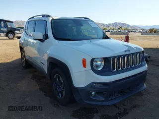2015 Jeep Renegade Latitude with VIN ZACCJABH3FPC16382, listed as a IAAI auction lot 41858285 with 163,408 mi miles. Bid and sale history available at carsss.com. Image 1.