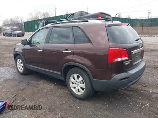 2012 Kia Sorento LX with VIN 5XYKT3A67CG257756, listed as a IAAI auction lot 41995922 with 18,178 mi miles. Bid and sale history available at carsss.com. Image 3.