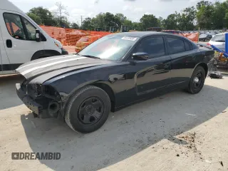 2014 Dodge Charger Police with VIN 2C3CDXAGXEH124807, listed as a Copart auction lot 56422685 with 98,944 mi miles and Clean Title. Bid and sale history available at DreamBid. Image 1.