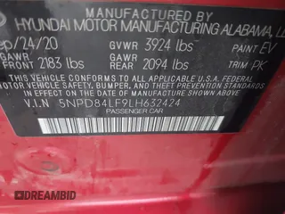 2020 Hyundai Elantra SEL with VIN 5NPD84LF9LH632424, listed as a IAAI auction lot 42099519 with 111,077 mi miles and . Bid and sale history available at DreamBid. Image 9.