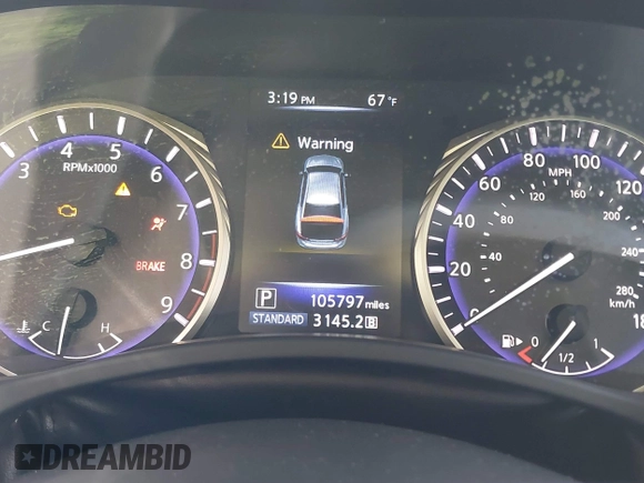 2014 Infiniti Q50 Sport with VIN JN1BV7AP9EM674097, listed as a IAAI auction lot 41741697 with 105,797 mi miles and . Bid and sale history available at DreamBid. Image 7.
