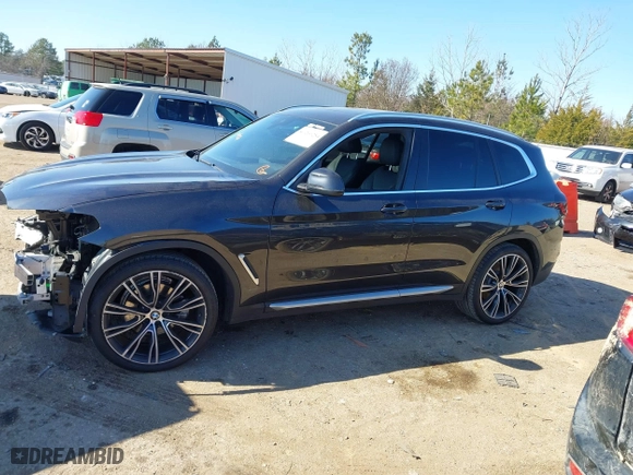 2022 BMW X3 sDrive30i with VIN 5UX43DP06N9M38769, listed as a IAAI auction lot 41260254 with 56,191 mi miles. Bid and sale history available at carsss.com. Image 14.