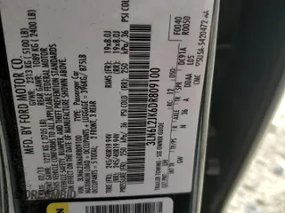 2013 Lincoln MKZ with VIN 3LN6L2JK6DR809100, listed as a Copart auction lot 61362105 with 183,512 mi miles and Clean title. Bid and sale history available at DreamBid. Image 12.