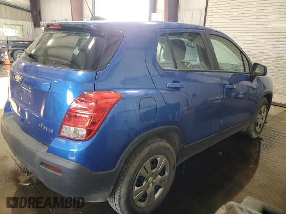 2016 Chevrolet Trax LS with VIN KL7CJKSB5GB614753, listed as a Copart auction lot 48830165 with 185,951 mi miles and Clean Title. Bid and sale history available at carsss.com. Image 3.