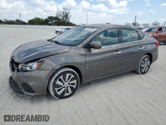 2017 Nissan Sentra SV with VIN 3N1AB7AP6HY203580, listed as a Copart auction lot 53507095 with 35,689 mi miles and Salvage Title. Bid and sale history available at carsss.com. Image 1.