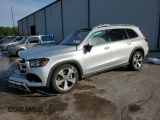 2021 Mercedes-Benz GLS 450 with VIN 4JGFF5KE4MA485253, listed as a Copart auction lot 58625715 with Not provided miles and Salvage title. Bid and sale history available at DreamBid. Image 1.