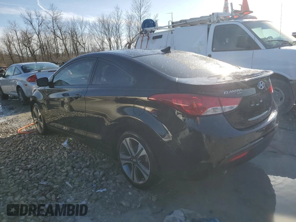 2013 Hyundai Elantra Coupe GS with VIN KMHDH6AE0DU001327, listed as a Copart auction lot 82601274 with 45,293 mi miles and Salvage Title. Bid and sale history available at carsss.com. Image 2.