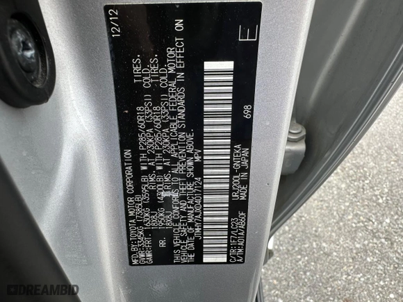 2013 Toyota Land Cruiser with VIN JTMHY7AJXD4017124, listed as a Copart auction lot 79213994 with 185,989 mi miles and Clean Title. Bid and sale history available at carsss.com. Image 10.