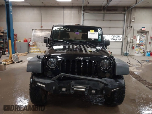 2017 Jeep Wrangler Unlimited Sport with VIN 1C4BJWDG4HL701067, listed as a IAAI auction lot 42412468 with 70,457 mi miles and . Bid and sale history available at DreamBid. Image 12.
