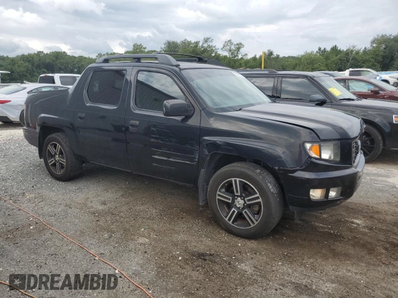 2014 Honda Ridgeline Sport with VIN 5FPYK1F75EB001197, listed as a Copart auction lot 65932295 with 121,862 mi miles and Salvage title. Bid and sale history available at DreamBid. Image 4.