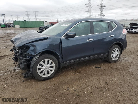 2015 Nissan Rogue S with VIN 5N1AT2MT8FC761681, listed as a Copart auction lot 47446295 with 103,946 mi miles and Salvage Title. Bid and sale history available at carsss.com. Image 1.