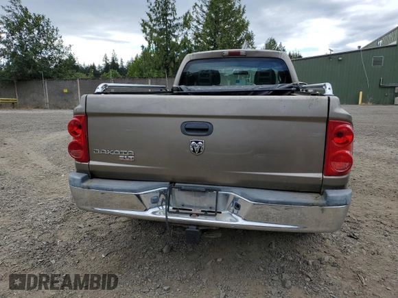 2006 Dodge Dakota SLT with VIN 1D7HW42K96S572291, listed as a Copart auction lot 64859254 with 147,527 mi miles and Clean Title. Bid and sale history available at carsss.com. Image 6.