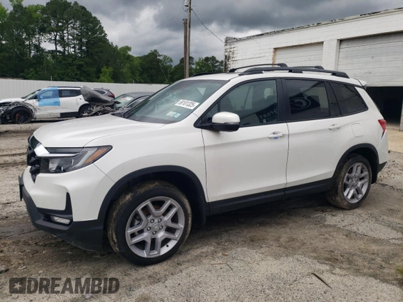 2024 Honda Passport EX-L z VIN 5FNYF8H50RB023552, wystawiony jako Copart lot #58101325 z przebiegiem 573 mil mil oraz Tytuł czysty. Historia ofert i sprzedaży dostępna na DreamBid. Obrazek 1.
