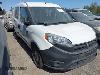 2018 Ram ProMaster City Cargo Tradesman with VIN ZFBERFAB6J6J55135, listed as a IAAI auction lot 42085413 with 124,408 mi miles. Bid and sale history available at carsss.com. Image 1.
