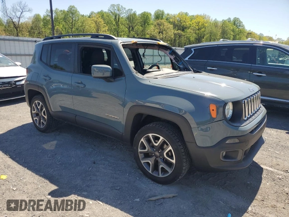 2018 Jeep Renegade Latitude z VIN ZACCJBBB7JPG88689, wystawiony jako Copart lot #54496055 z przebiegiem 46 702 mil mil oraz Szkoda całkowita • Salvage title. Historia ofert i sprzedaży dostępna na DreamBid. Obrazek 4.
