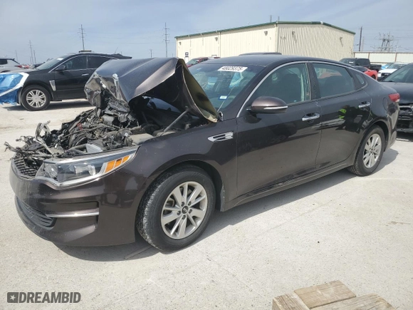 2018 Kia Optima LX with VIN KNAGT4L39J5238644, listed as a Copart auction lot 48029375 with 0 mi miles and Salvage Title. Bid and sale history available at carsss.com. Image 1.