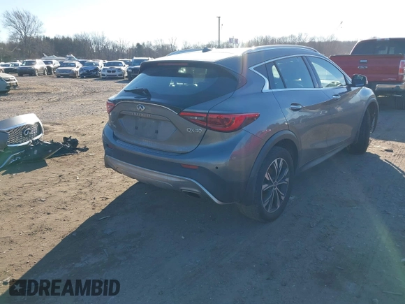 2018 Infiniti QX30 Premium with VIN SJKCH5CR5JA055906, listed as a IAAI auction lot 41336852 with 106,808 mi miles and . Bid and sale history available at DreamBid. Image 4.