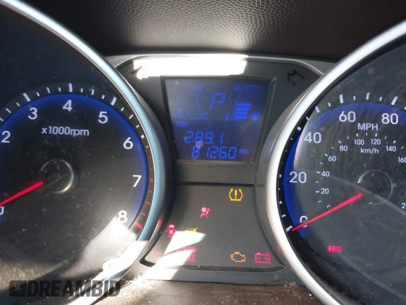 2013 Hyundai Tucson GLS with VIN KM8JU3AC0DU705782, listed as a IAAI auction lot 41804846 with 81,260 mi miles. Bid and sale history available at carsss.com. Image 15.