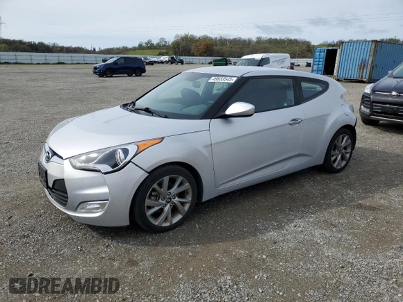 2017 Hyundai Veloster Value Edition with VIN KMHTC6AD9HU307983, listed as a Copart auction lot 49833545 with 120,537 mi miles and Salvage Title. Bid and sale history available at carsss.com. Image 1.