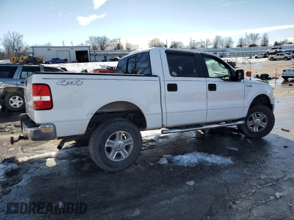 2005 Ford F-150 XLT with VIN 1FTPW14585FB29598, listed as a Copart auction lot 89103135 with 203,942 mi miles and Salvage Title. Bid and sale history available at carsss.com. Image 3.