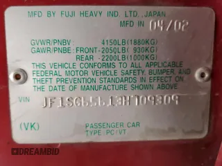 2003 Subaru Forester XS with VIN JF1SG65613H709309, listed as a Copart auction lot 48029345 with 237,050 mi miles and Salvage Title. Bid and sale history available at carsss.com. Image 12.
