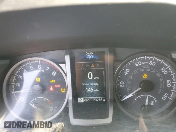 2023 Toyota Tacoma SR with VIN 3TMCZ5AN8PM545588, listed as a Copart auction lot 57528655 with 73,286 mi miles and Salvage title. Bid and sale history available at DreamBid. Image 9.