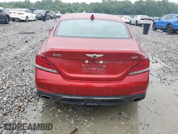 2019 Genesis G70 Dynamic with VIN KMTG34LE2KU021837, listed as a Copart auction lot 57754815 with 41,586 mi miles and Salvage title. Bid and sale history available at DreamBid. Image 6.