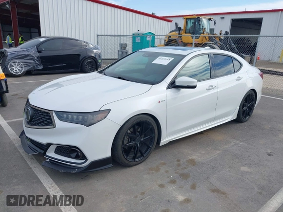 2019 Acura TLX w/A-Spec Pkg with VIN 19UUB1F60KA006344, listed as a IAAI auction lot 41429268 with 113,805 mi miles. Bid and sale history available at carsss.com. Image 2.